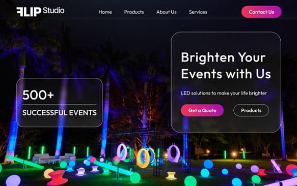 Desktop – 61 1 Thumbnail image for "About Our Project," displaying a contemporary design with graphics and text highlighting project details.